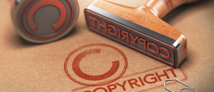 3d,Illustration,Of,Two,Rubber,Stamps,With,Copyright,Word,And